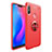 Ultra-thin Silicone Gel Soft Case Cover with Magnetic Finger Ring Stand for Xiaomi Mi A2 Lite Red