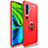 Ultra-thin Silicone Gel Soft Case Cover with Magnetic Finger Ring Stand for Xiaomi Mi Note 10 Pro Red