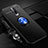 Ultra-thin Silicone Gel Soft Case Cover with Magnetic Finger Ring Stand for Xiaomi Poco X2 Blue and Black