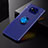 Ultra-thin Silicone Gel Soft Case Cover with Magnetic Finger Ring Stand for Xiaomi Poco X3 Blue