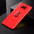 Ultra-thin Silicone Gel Soft Case Cover with Magnetic Finger Ring Stand for Xiaomi Poco X3 Red