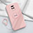 Ultra-thin Silicone Gel Soft Case Cover with Magnetic Finger Ring Stand for Xiaomi Redmi 10X Pro 5G Pink