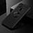 Ultra-thin Silicone Gel Soft Case Cover with Magnetic Finger Ring Stand for Xiaomi Redmi 9C NFC Black