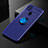 Ultra-thin Silicone Gel Soft Case Cover with Magnetic Finger Ring Stand for Xiaomi Redmi 9C NFC Blue