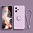 Ultra-thin Silicone Gel Soft Case Cover with Magnetic Finger Ring Stand for Xiaomi Redmi Note 12 Pro 5G Clove Purple