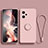 Ultra-thin Silicone Gel Soft Case Cover with Magnetic Finger Ring Stand for Xiaomi Redmi Note 12 Pro 5G Pink