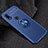 Ultra-thin Silicone Gel Soft Case Cover with Magnetic Finger Ring Stand for Xiaomi Redmi Note 7 Pro Blue