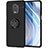 Ultra-thin Silicone Gel Soft Case Cover with Magnetic Finger Ring Stand for Xiaomi Redmi Note 9S Black