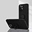 Ultra-thin Silicone Gel Soft Case Cover with Magnetic Finger Ring Stand G01 for Apple iPhone 13 Black