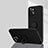 Ultra-thin Silicone Gel Soft Case Cover with Magnetic Finger Ring Stand G01 for Apple iPhone 13 Mini Black