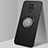 Ultra-thin Silicone Gel Soft Case Cover with Magnetic Finger Ring Stand G01 for Xiaomi Redmi Note 9 Black