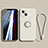 Ultra-thin Silicone Gel Soft Case Cover with Magnetic Finger Ring Stand G02 for Apple iPhone 13 White