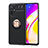 Ultra-thin Silicone Gel Soft Case Cover with Magnetic Finger Ring Stand JM1 for Oppo F19 Pro+ Plus 5G