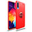 Ultra-thin Silicone Gel Soft Case Cover with Magnetic Finger Ring Stand JM1 for Samsung Galaxy A50 Red