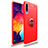 Ultra-thin Silicone Gel Soft Case Cover with Magnetic Finger Ring Stand JM1 for Samsung Galaxy A70 Red