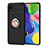 Ultra-thin Silicone Gel Soft Case Cover with Magnetic Finger Ring Stand JM1 for Samsung Galaxy M01 Core