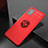 Ultra-thin Silicone Gel Soft Case Cover with Magnetic Finger Ring Stand JM1 for Samsung Galaxy M31s Red
