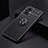 Ultra-thin Silicone Gel Soft Case Cover with Magnetic Finger Ring Stand JM2 for OnePlus Nord N20 5G Black