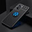 Ultra-thin Silicone Gel Soft Case Cover with Magnetic Finger Ring Stand JM2 for OnePlus Nord N20 SE Blue and Black