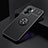 Ultra-thin Silicone Gel Soft Case Cover with Magnetic Finger Ring Stand JM2 for OnePlus Nord N300 5G Black