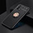 Ultra-thin Silicone Gel Soft Case Cover with Magnetic Finger Ring Stand JM2 for Oppo A95 4G