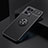 Ultra-thin Silicone Gel Soft Case Cover with Magnetic Finger Ring Stand JM2 for Oppo F21s Pro 4G Black