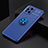 Ultra-thin Silicone Gel Soft Case Cover with Magnetic Finger Ring Stand JM2 for Oppo Find X3 Pro 5G