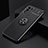 Ultra-thin Silicone Gel Soft Case Cover with Magnetic Finger Ring Stand JM2 for Oppo K9S 5G Black