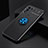 Ultra-thin Silicone Gel Soft Case Cover with Magnetic Finger Ring Stand JM2 for Oppo K9S 5G Blue and Black