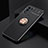Ultra-thin Silicone Gel Soft Case Cover with Magnetic Finger Ring Stand JM2 for Oppo K9S 5G Gold and Black