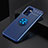 Ultra-thin Silicone Gel Soft Case Cover with Magnetic Finger Ring Stand JM2 for Oppo Reno7 5G