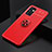 Ultra-thin Silicone Gel Soft Case Cover with Magnetic Finger Ring Stand JM2 for Samsung Galaxy A52 5G