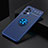 Ultra-thin Silicone Gel Soft Case Cover with Magnetic Finger Ring Stand JM2 for Samsung Galaxy A53 5G Blue