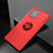 Ultra-thin Silicone Gel Soft Case Cover with Magnetic Finger Ring Stand JM2 for Samsung Galaxy S10 Lite Red