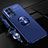 Ultra-thin Silicone Gel Soft Case Cover with Magnetic Finger Ring Stand JM3 for Oppo K9X 5G Blue