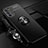 Ultra-thin Silicone Gel Soft Case Cover with Magnetic Finger Ring Stand JM3 for Oppo Reno6 5G Black