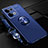 Ultra-thin Silicone Gel Soft Case Cover with Magnetic Finger Ring Stand JM3 for Oppo Reno9 Pro 5G Blue