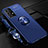 Ultra-thin Silicone Gel Soft Case Cover with Magnetic Finger Ring Stand JM3 for Samsung Galaxy A33 5G Blue
