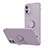 Ultra-thin Silicone Gel Soft Case Cover with Magnetic Finger Ring Stand N01 for Apple iPhone 12