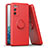 Ultra-thin Silicone Gel Soft Case Cover with Magnetic Finger Ring Stand QW1 for Samsung Galaxy S20 FE 5G Red