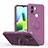 Ultra-thin Silicone Gel Soft Case Cover with Magnetic Finger Ring Stand QW1 for Xiaomi Redmi A2 Purple