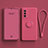 Ultra-thin Silicone Gel Soft Case Cover with Magnetic Finger Ring Stand S01 for OnePlus Nord N200 5G Hot Pink