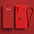 Ultra-thin Silicone Gel Soft Case Cover with Magnetic Finger Ring Stand S01 for OnePlus Nord N200 5G Red