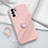 Ultra-thin Silicone Gel Soft Case Cover with Magnetic Finger Ring Stand S01 for Oppo Reno6 Pro 5G India