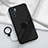 Ultra-thin Silicone Gel Soft Case Cover with Magnetic Finger Ring Stand S01 for Oppo Reno6 Pro 5G India Black