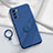 Ultra-thin Silicone Gel Soft Case Cover with Magnetic Finger Ring Stand S01 for Oppo Reno6 Pro 5G India Blue