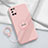 Ultra-thin Silicone Gel Soft Case Cover with Magnetic Finger Ring Stand S01 for Oppo Reno6 Pro 5G Pink