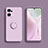 Ultra-thin Silicone Gel Soft Case Cover with Magnetic Finger Ring Stand S01 for Oppo Reno7 SE 5G