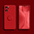 Ultra-thin Silicone Gel Soft Case Cover with Magnetic Finger Ring Stand S01 for Oppo Reno7 SE 5G Red