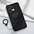 Ultra-thin Silicone Gel Soft Case Cover with Magnetic Finger Ring Stand S01 for Oppo Reno8 Pro 5G Black